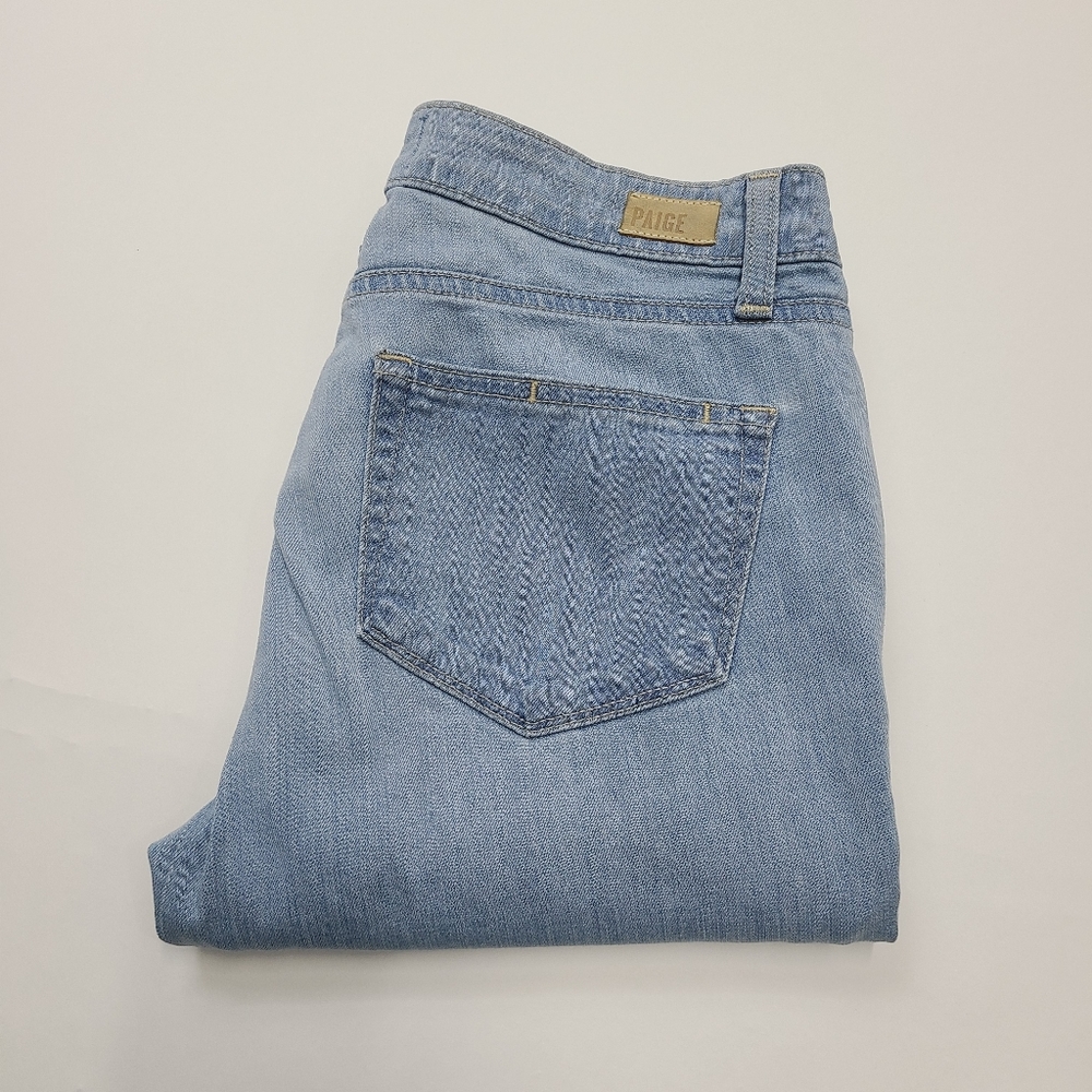 Paige Verdugo Crop Zip Light Denim